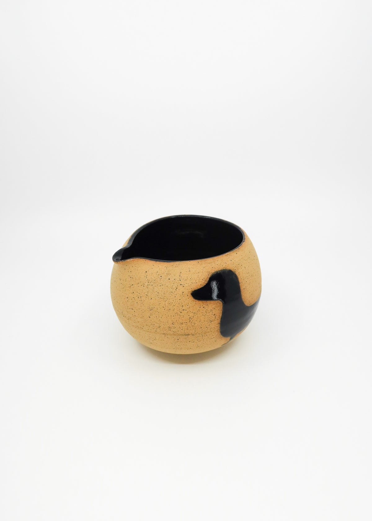 The Ceramic Doxie Matcha Bowl - Onyx