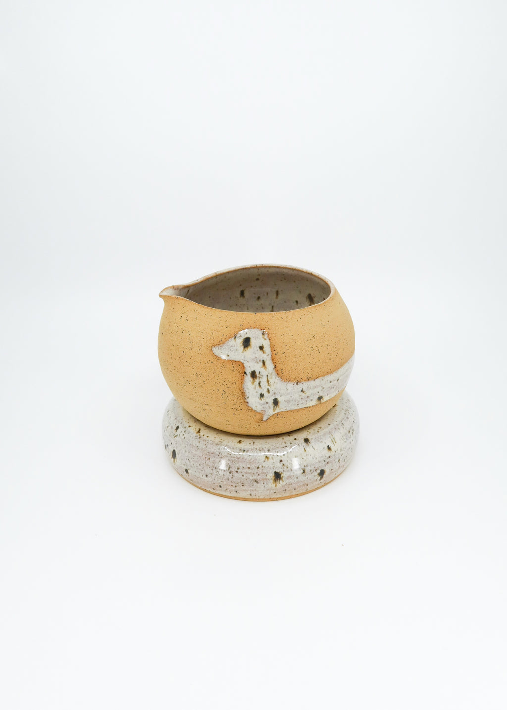 The Ceramic Doxie Matcha Bowl - Birch