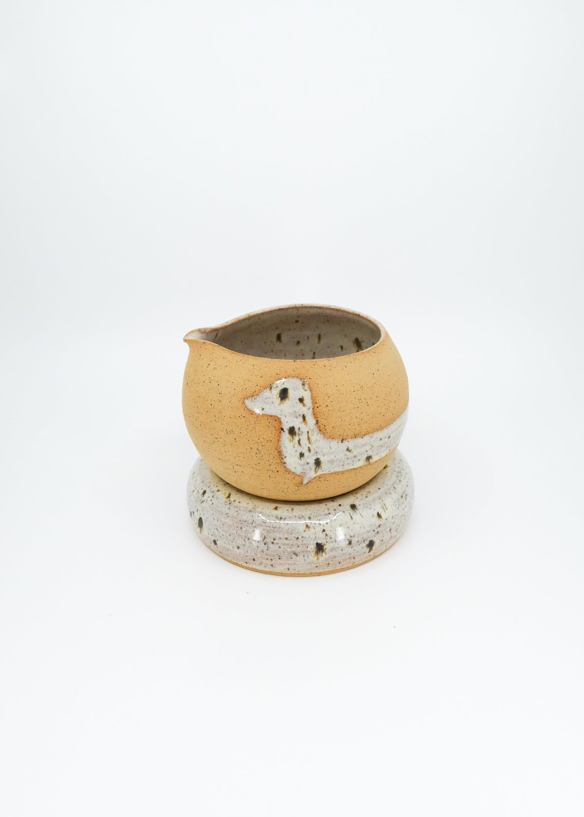 The Ceramic Doxie Matcha Bowl - Birch
