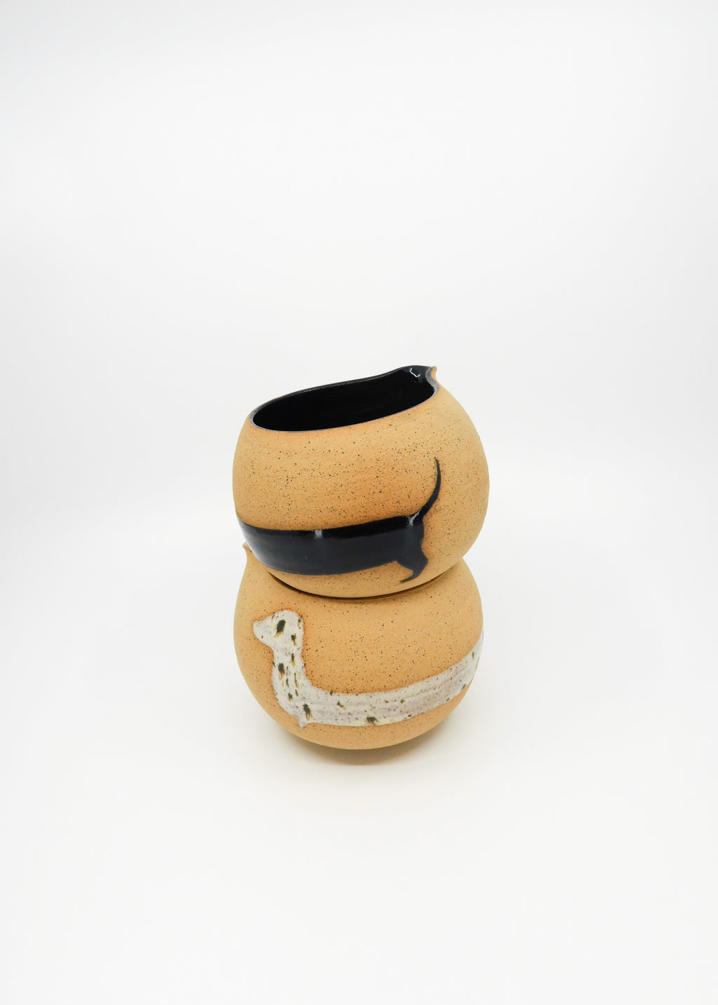 The Ceramic Doxie Matcha Bowl - Onyx