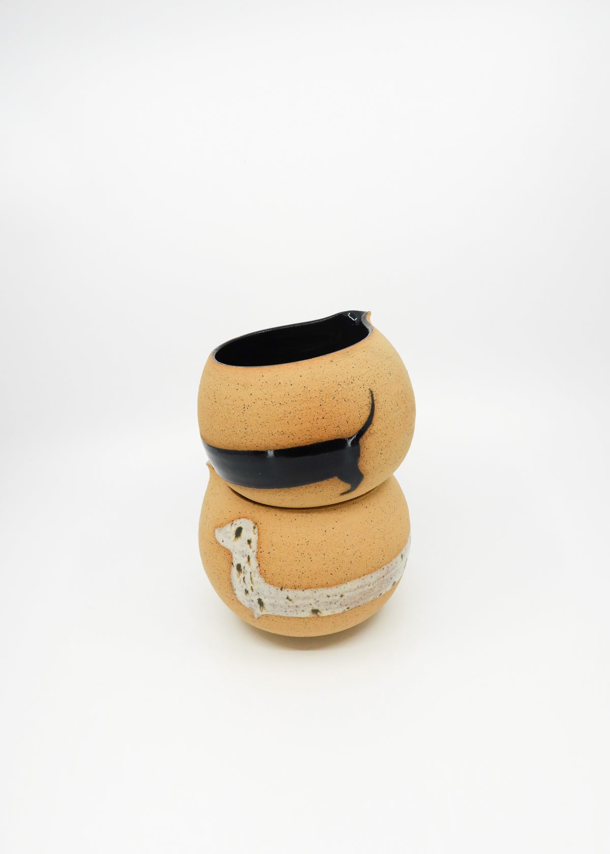The Ceramic Doxie Matcha Bowl - Onyx