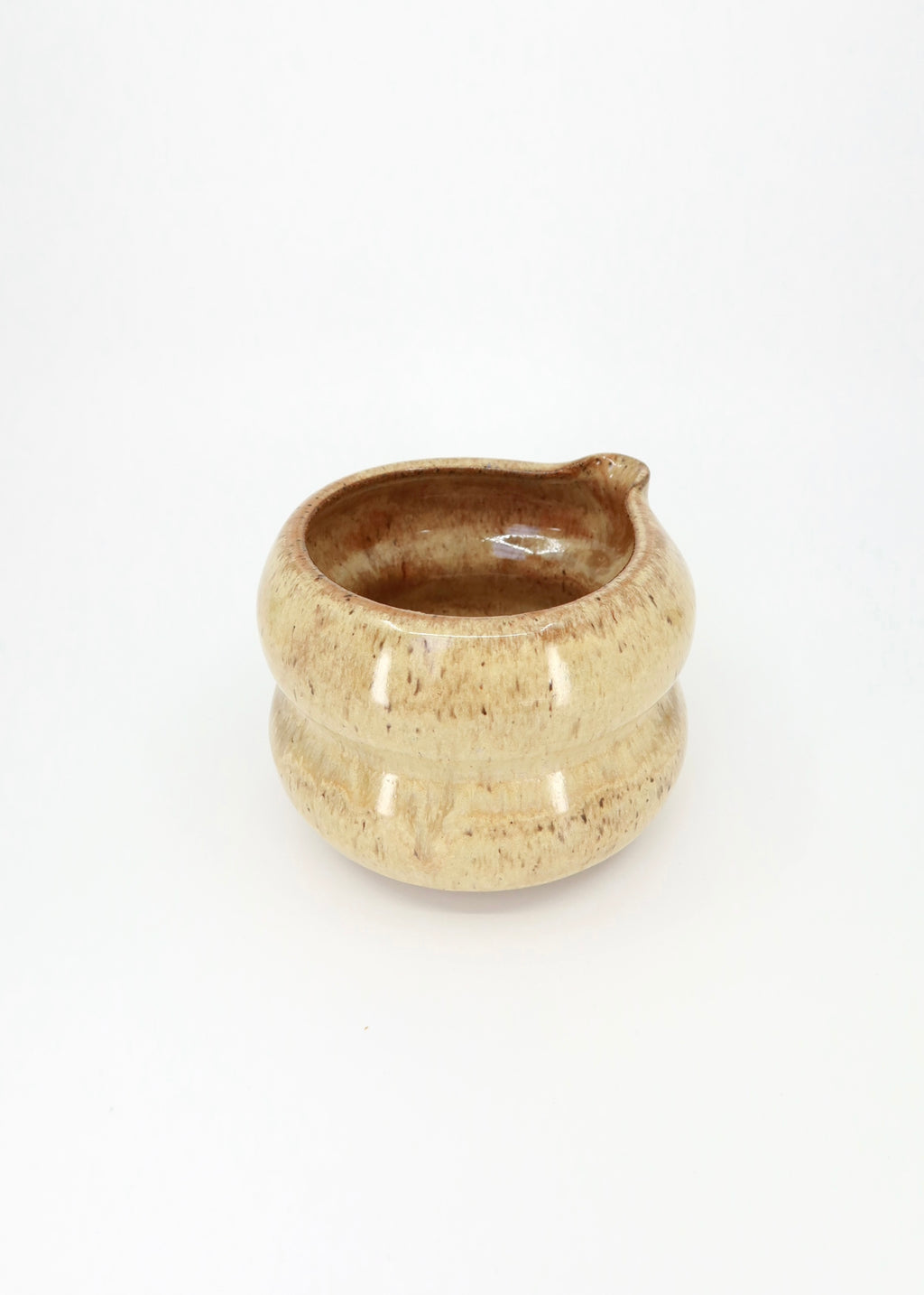 The Ceramic Bubbly Matcha Bowl - Caramel
