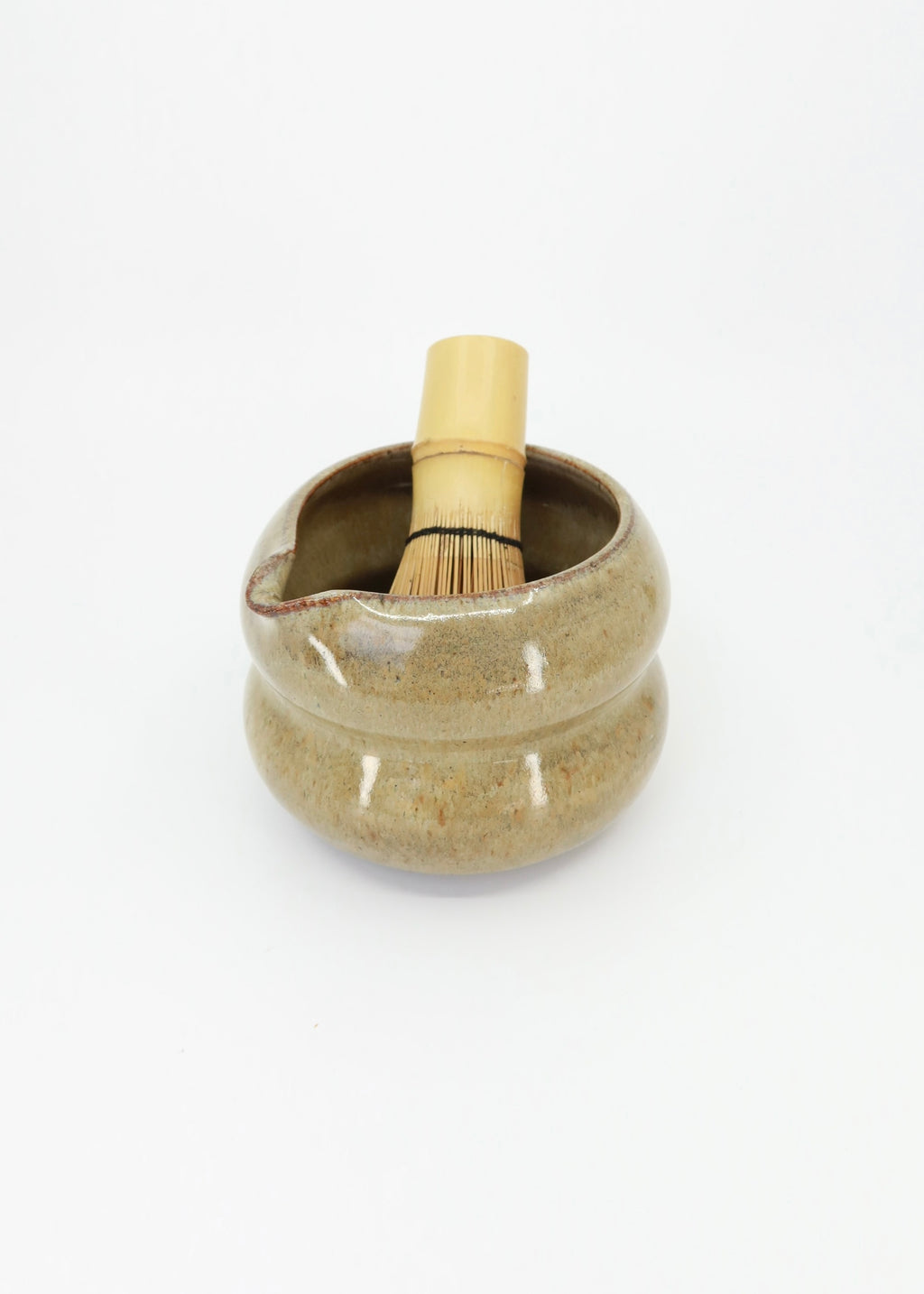 The Ceramic Bubbly Matcha Bowl - Moss