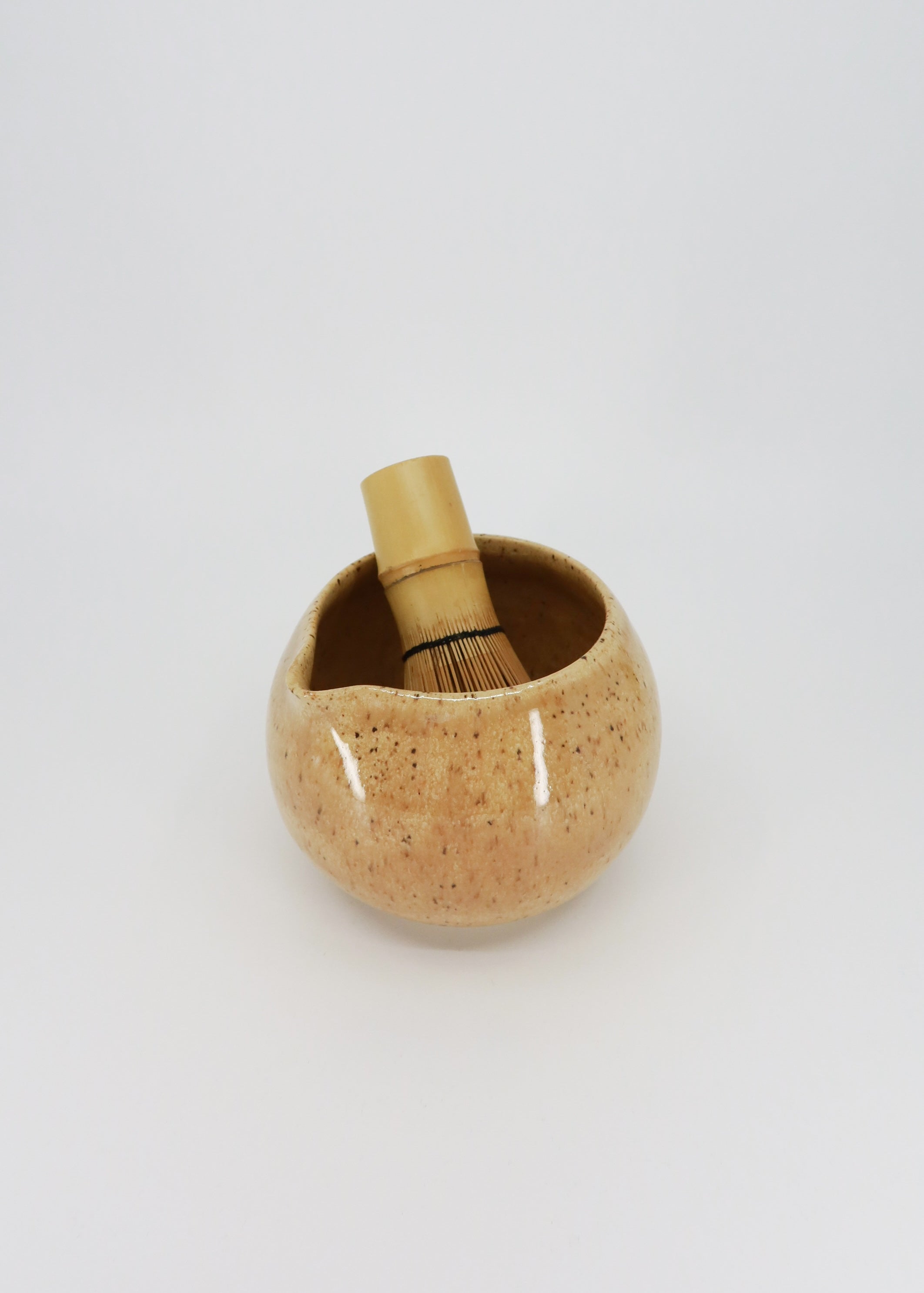 The Ceramic Matcha Bowl - Caramel