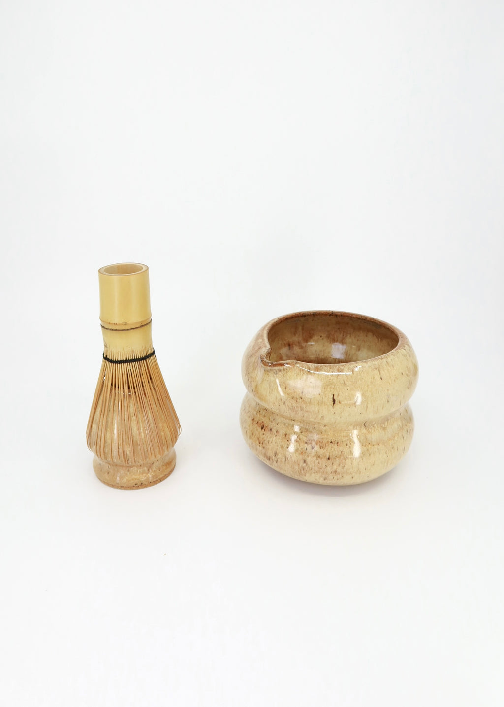 The Ceramic Matcha Whisk Holder - Caramel