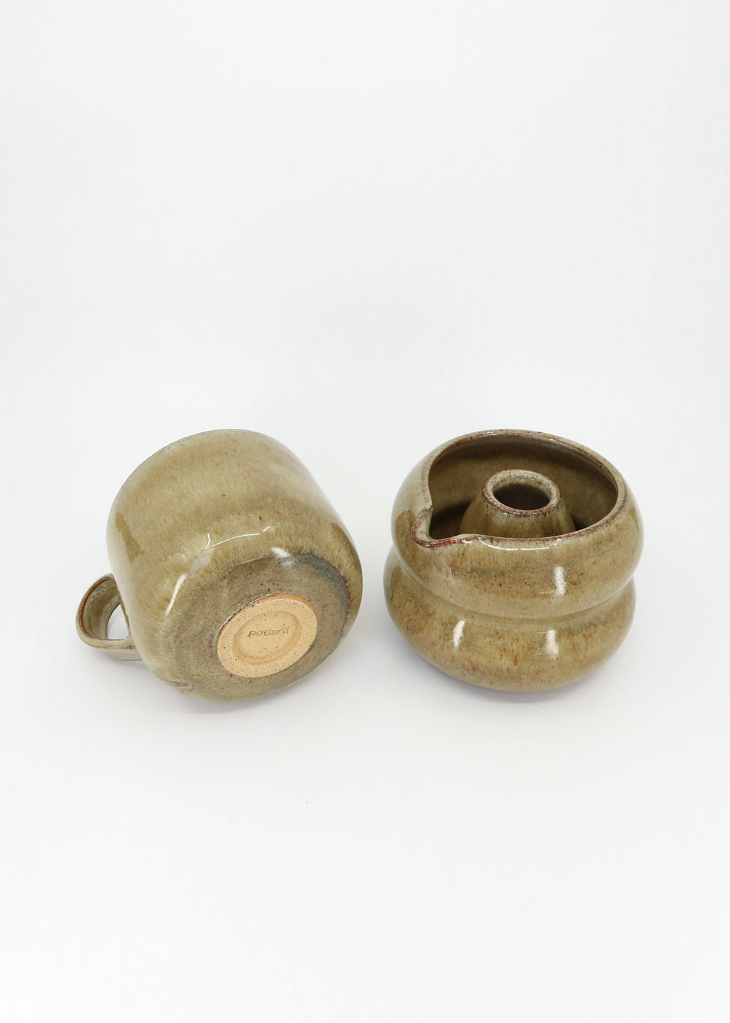 The Ceramic Bubbly Matcha Bowl - Moss