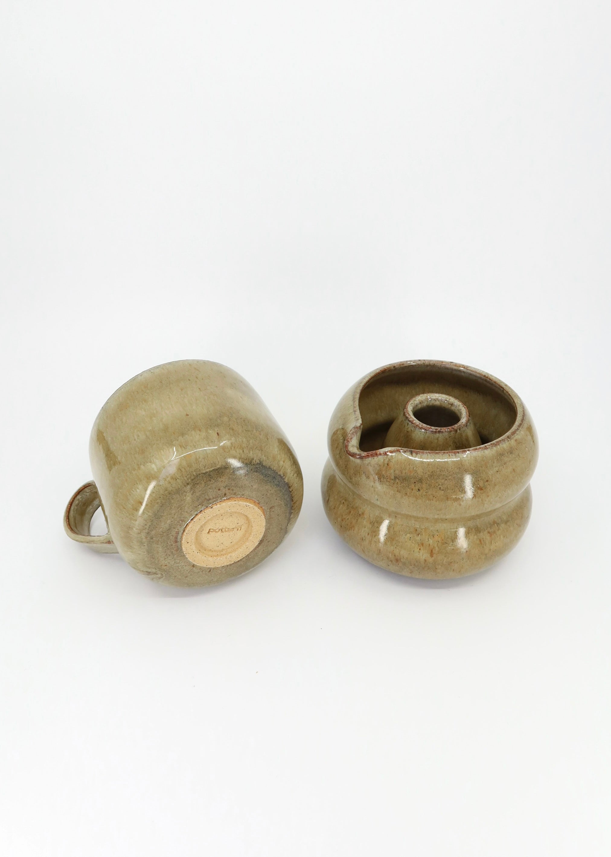The Ceramic Bubbly Matcha Bowl - Moss