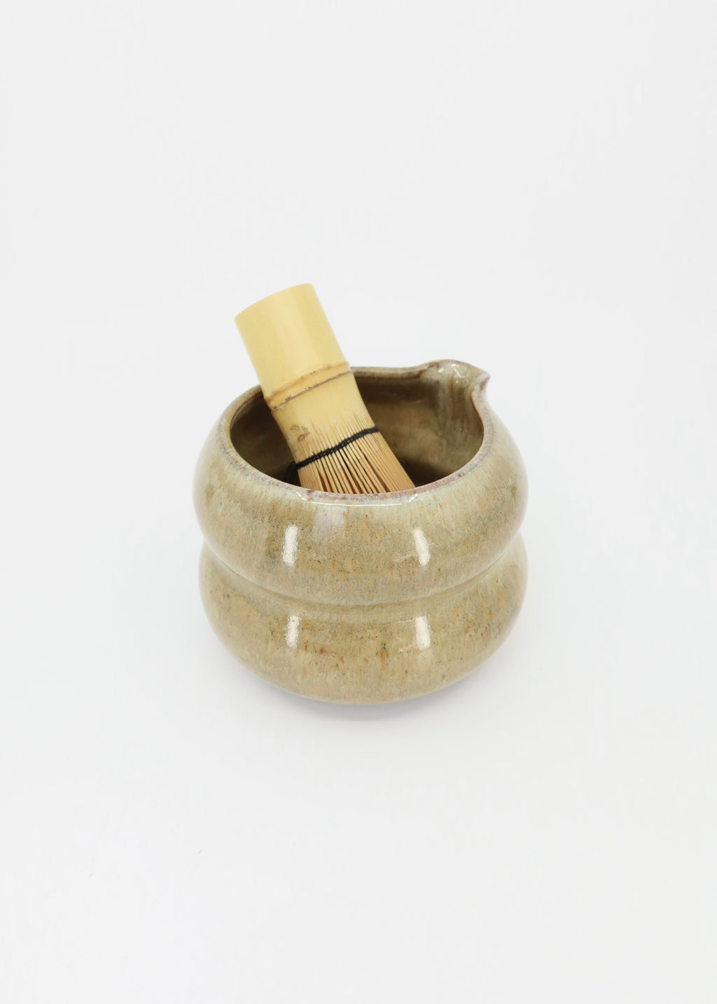 The Ceramic Bubbly Matcha Bowl - Moss