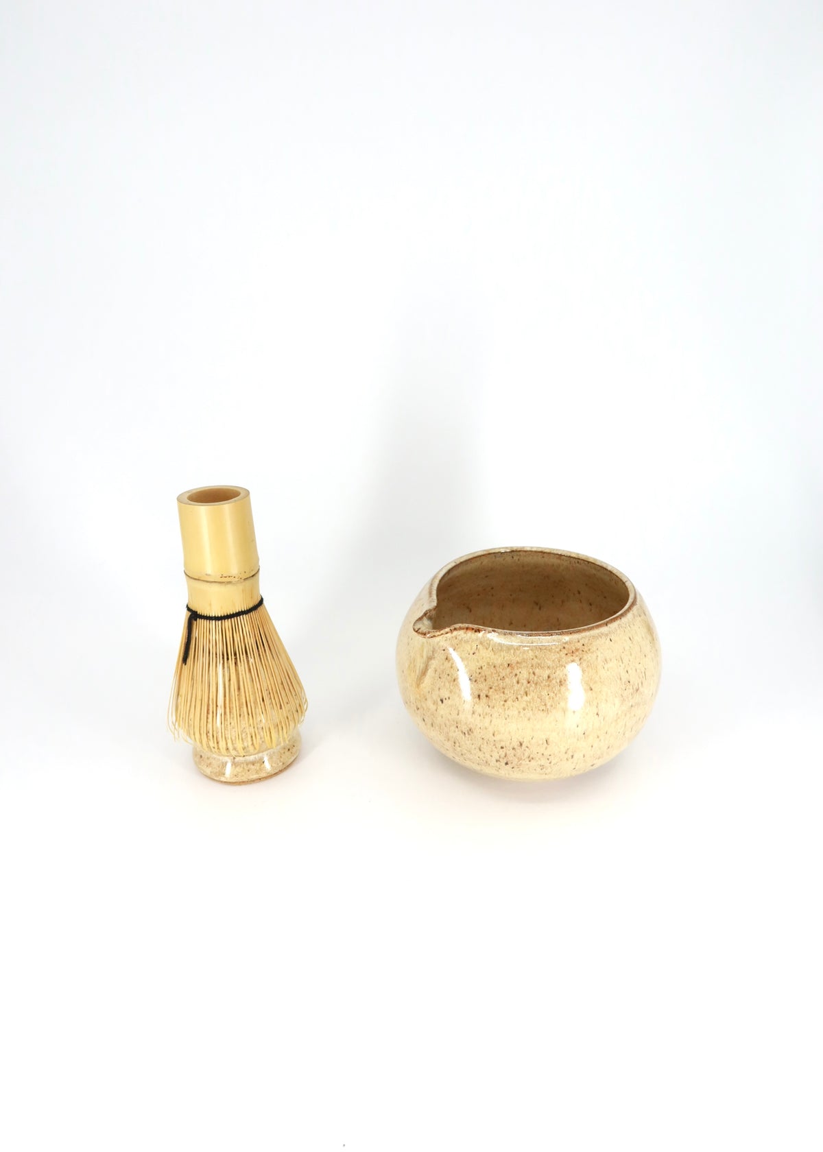 The Ceramic Matcha Whisk Holder - Caramel