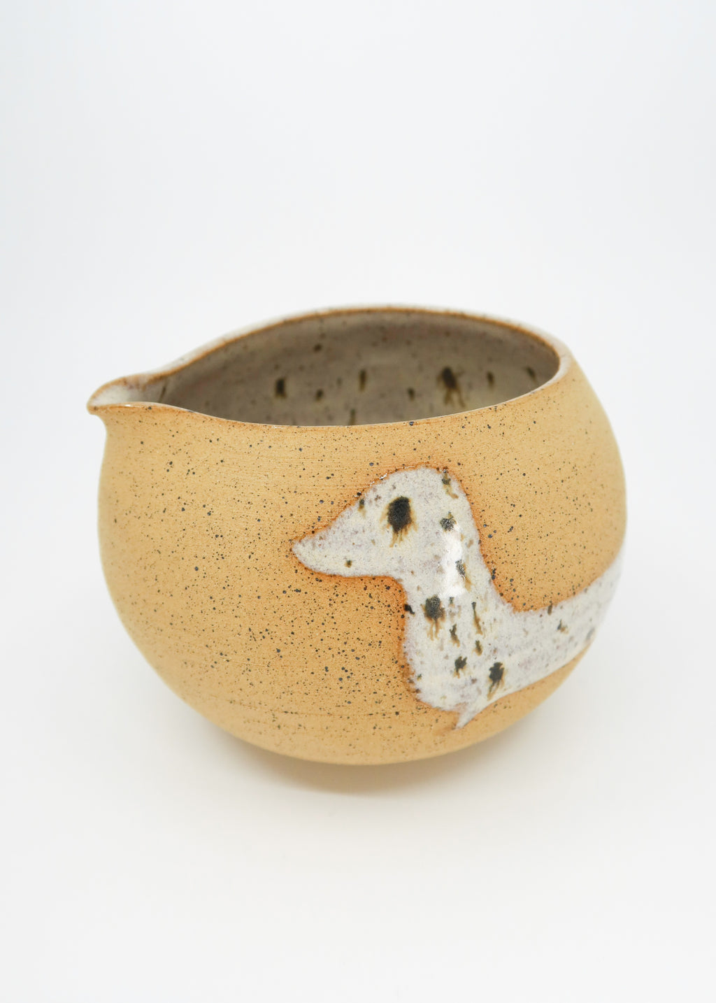 The Ceramic Doxie Matcha Bowl - Birch