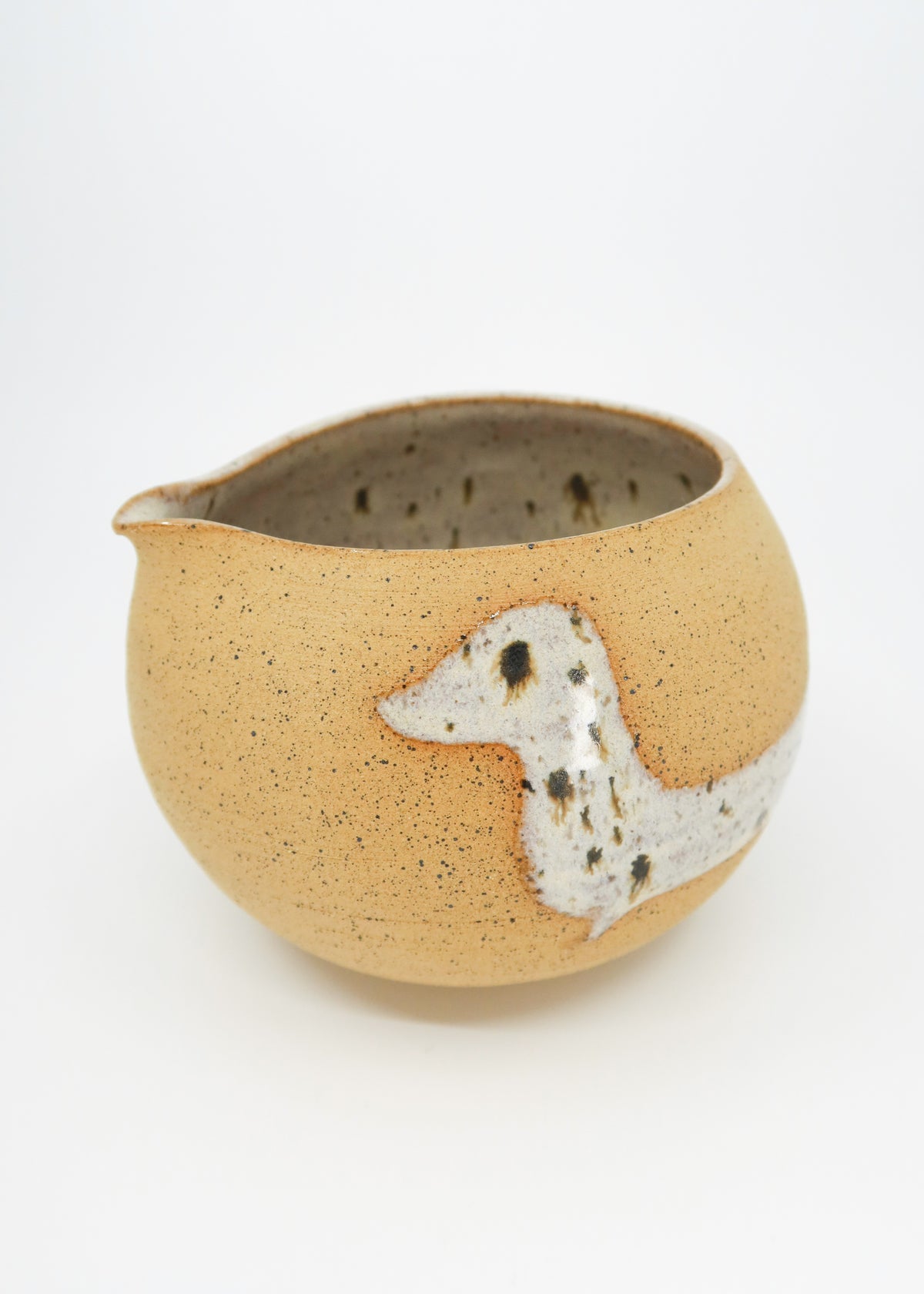 The Ceramic Doxie Matcha Bowl - Birch