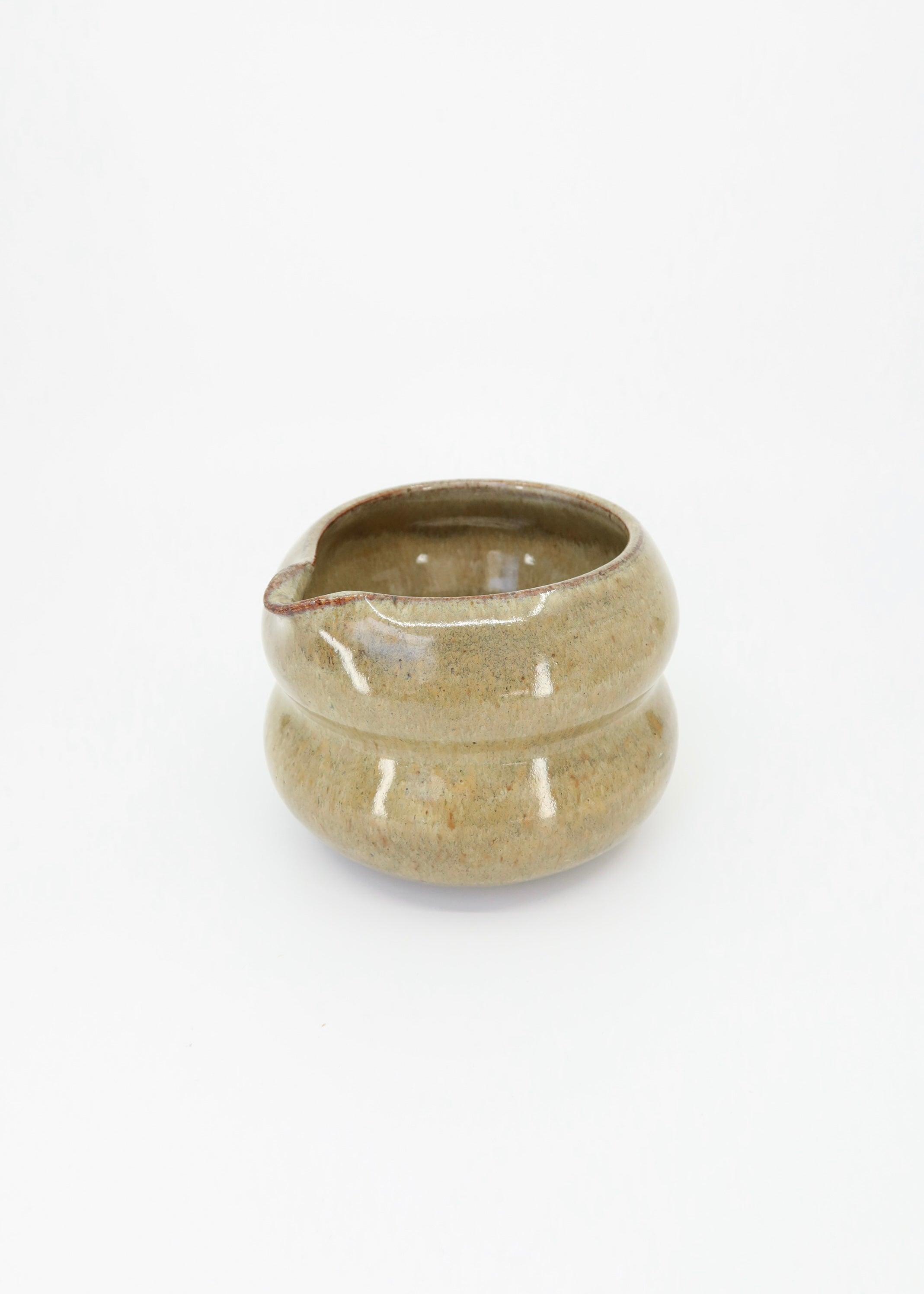 The Ceramic Bubbly Matcha Bowl - Moss