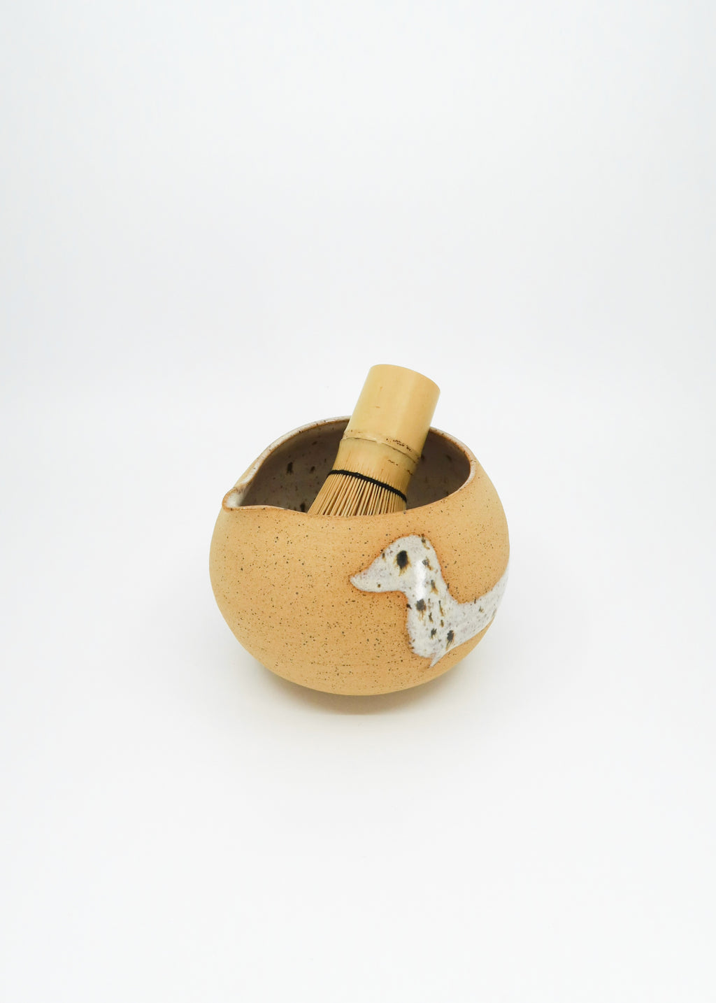 The Ceramic Doxie Matcha Bowl - Birch
