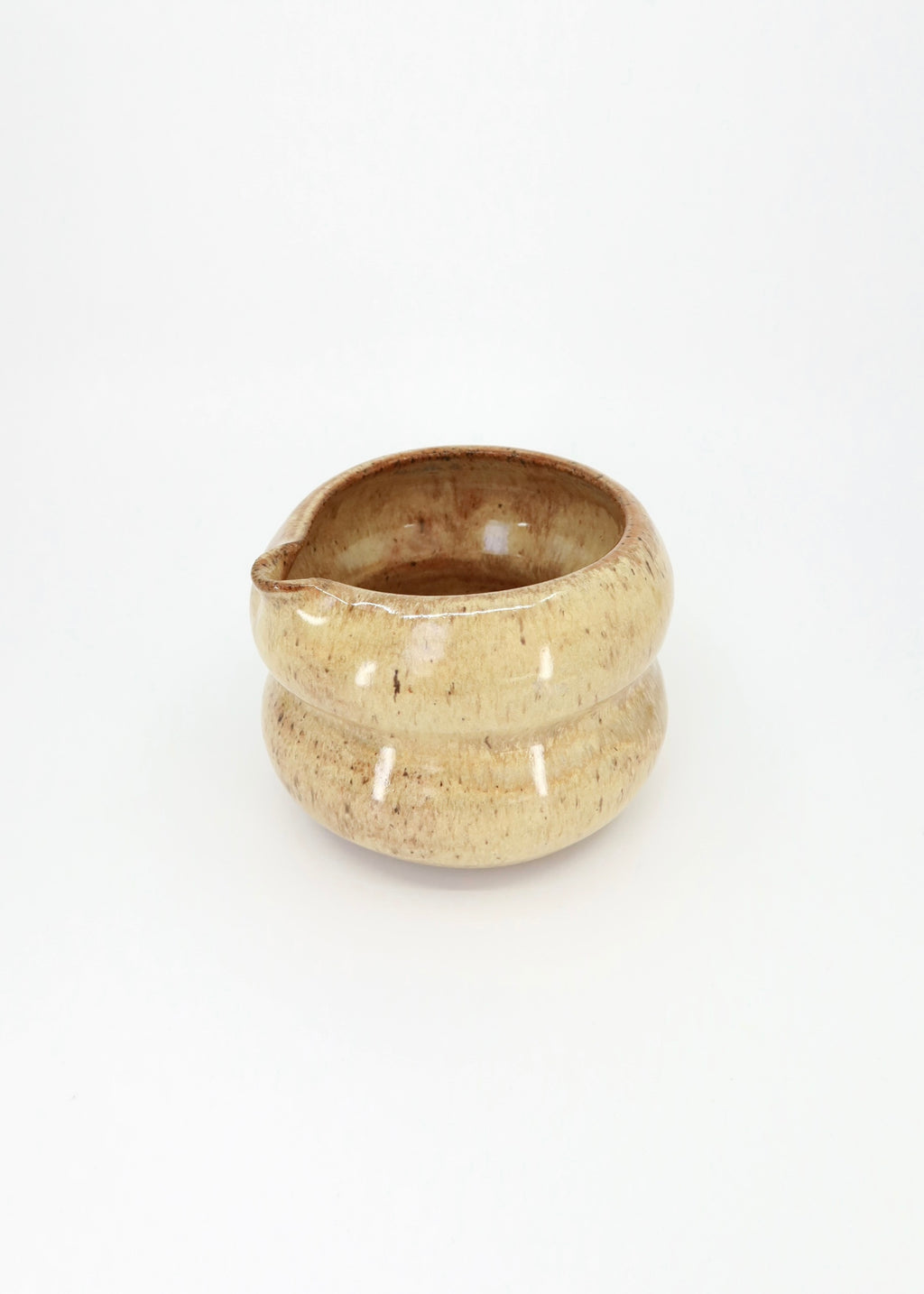 The Ceramic Bubbly Matcha Bowl - Caramel