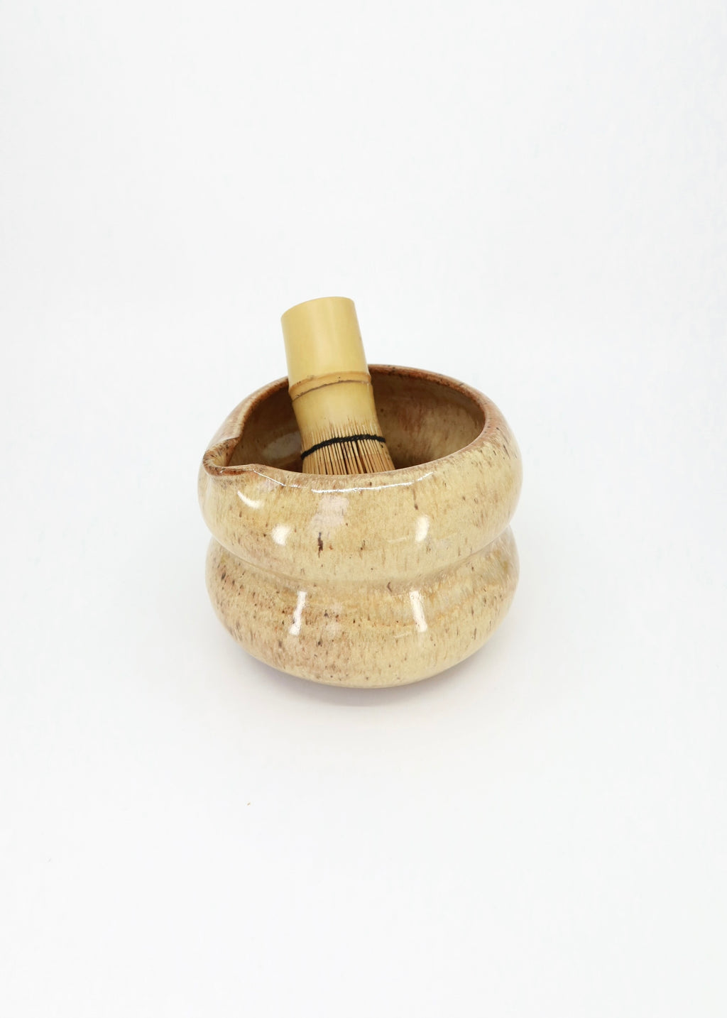The Ceramic Bubbly Matcha Bowl - Caramel