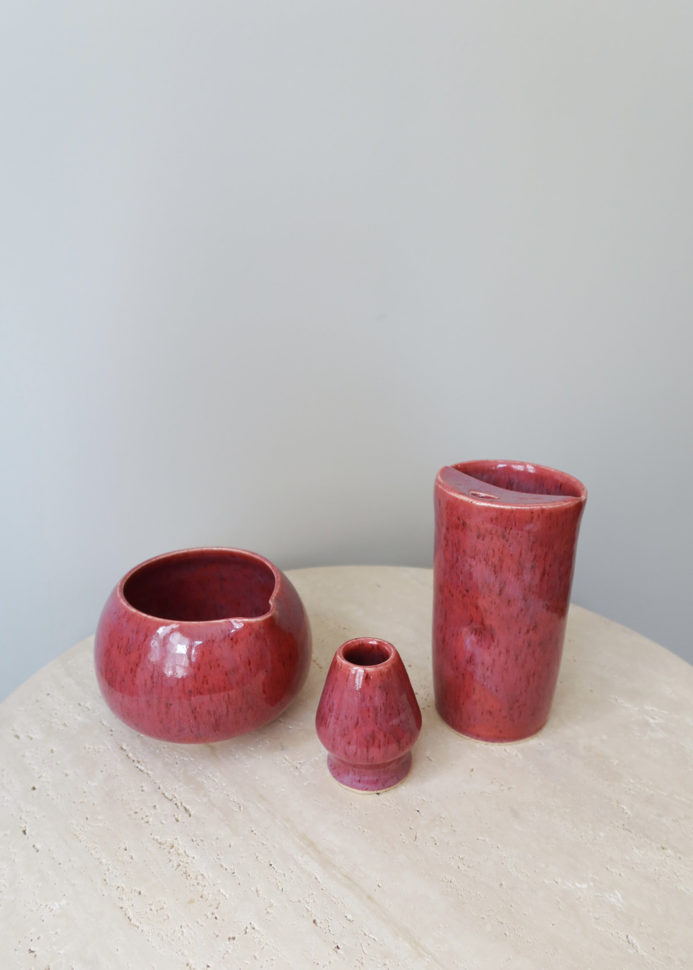 The Ceramic Matcha Bowl - Raspberry