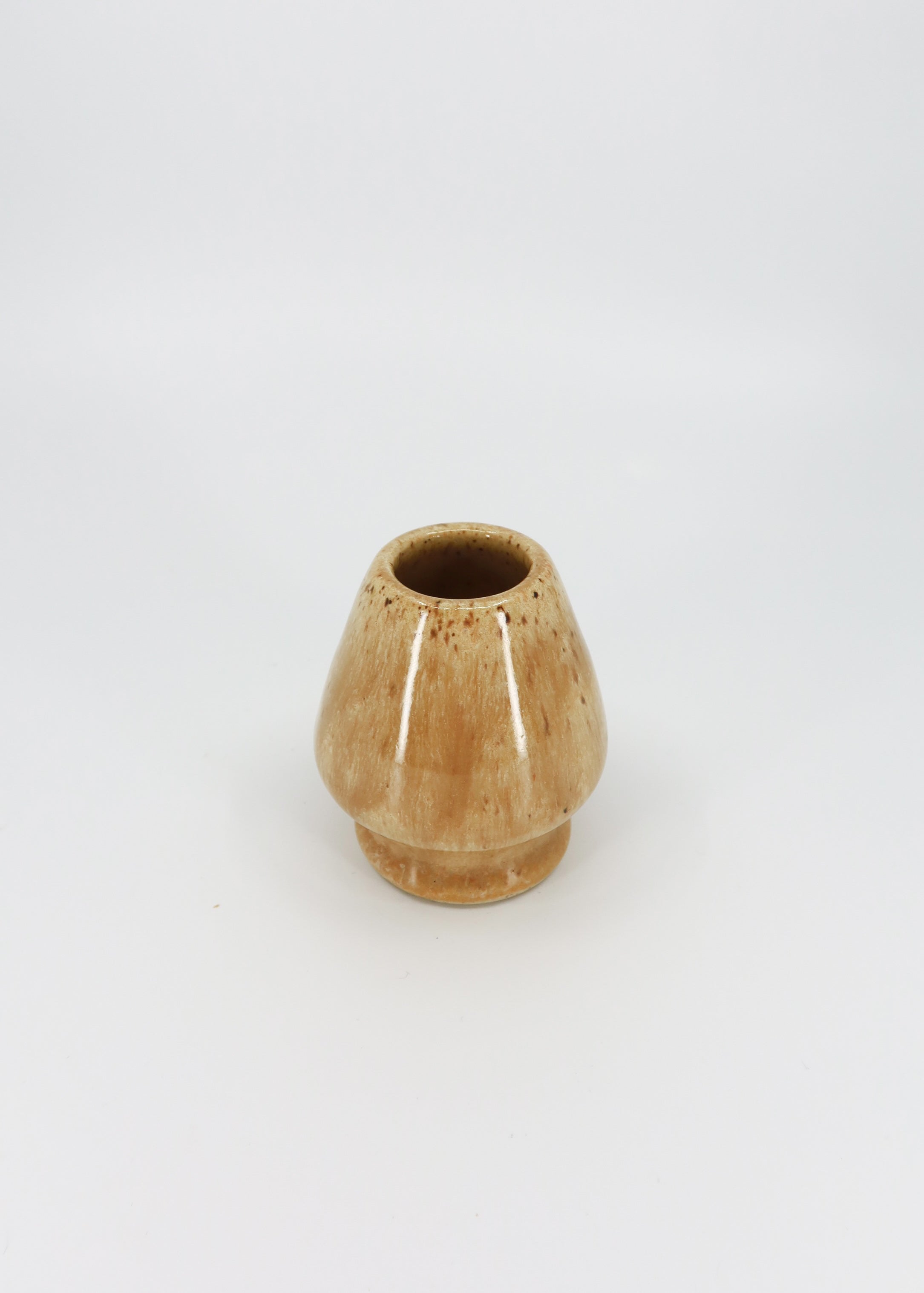The Ceramic Matcha Whisk Holder - Caramel