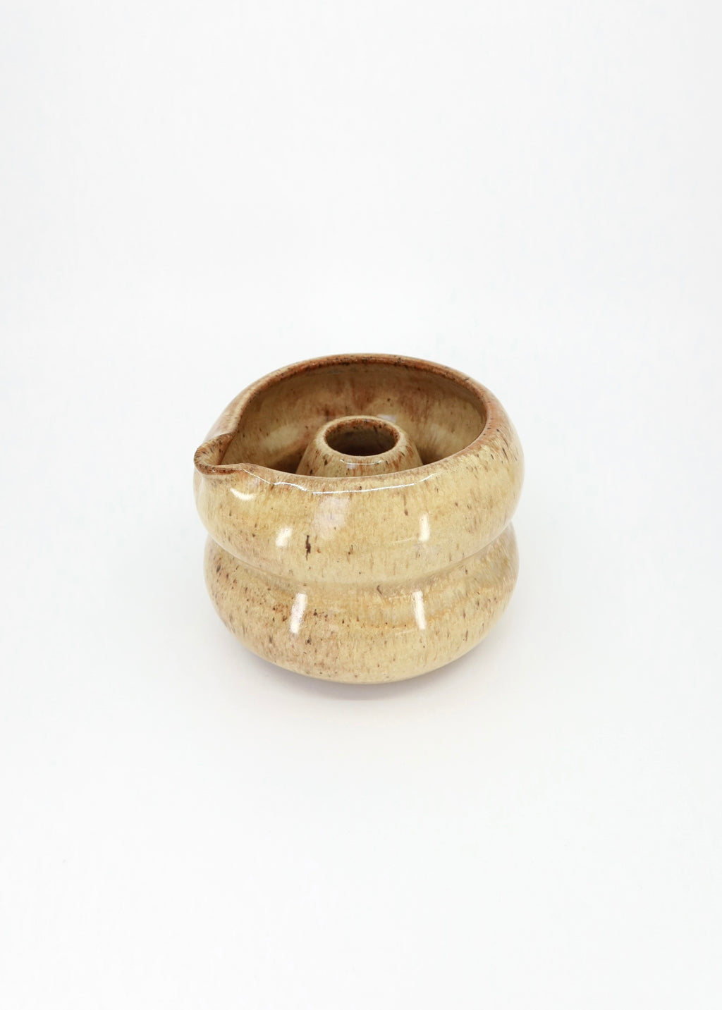 The Ceramic Matcha Whisk Holder - Caramel