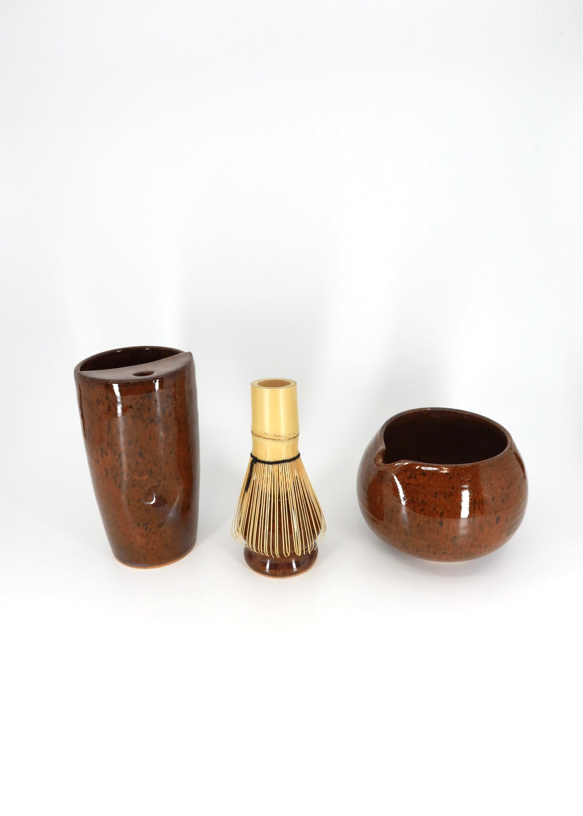 The Ceramic Matcha Whisk Holder - Espresso